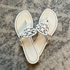 Tory Burch white Miller sandals